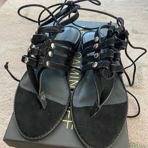 REBECCA MINKOFF Suede Gladiator Sandals